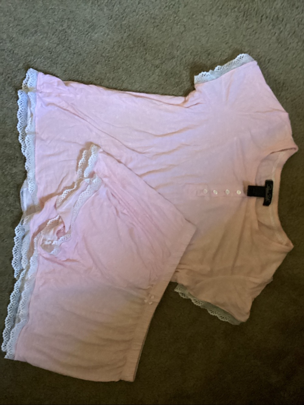So Soft Pink Lace-Trim Sleep Set by Renee Rofe